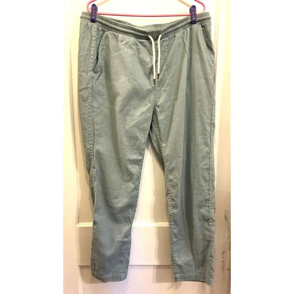 Dandy Del Mar Green Gray Linen Pants Trousers   Mens Size XL